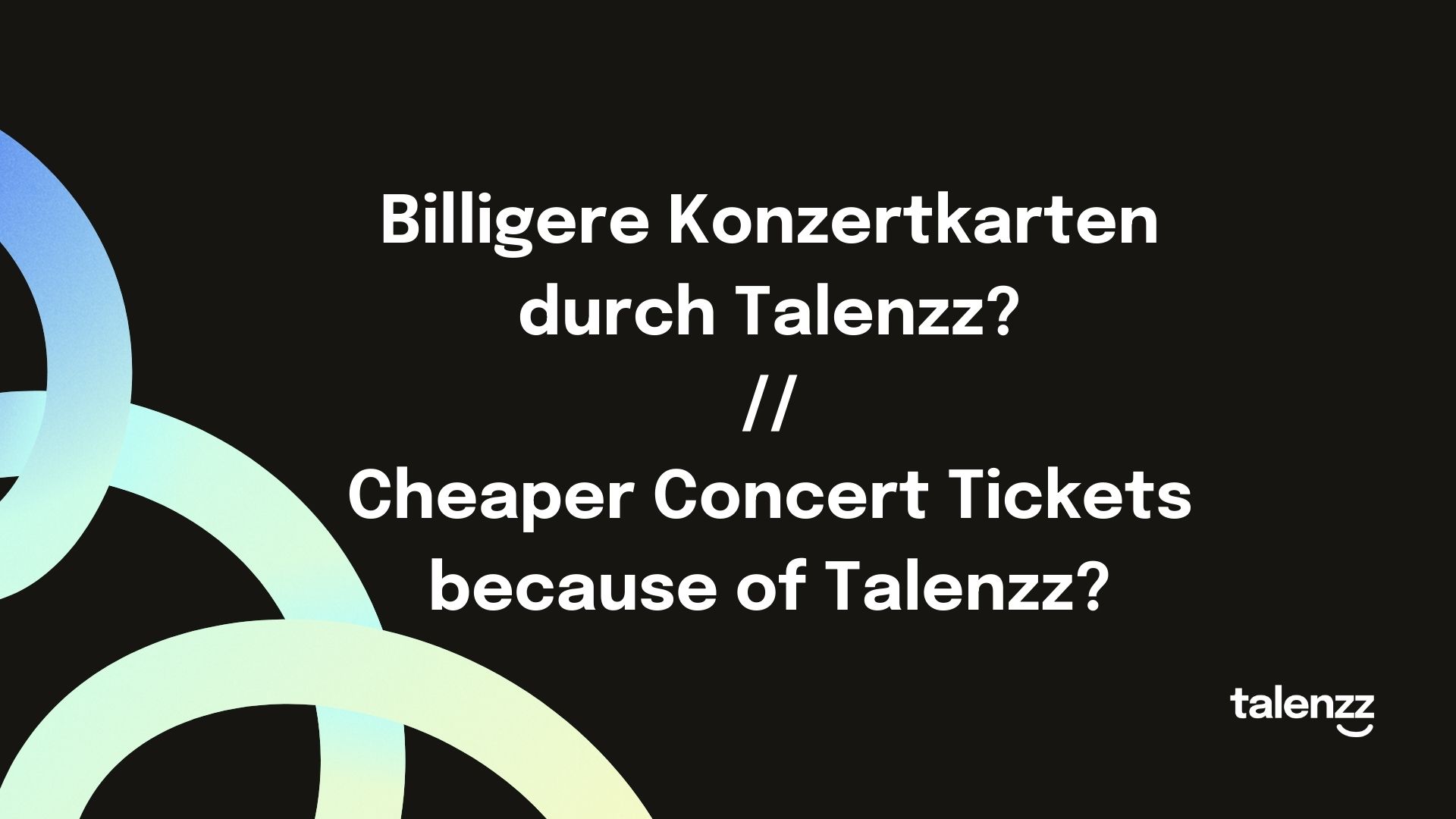 Konzertkosten senken: Direktförderung durch Fans // Reducing concert costs: direct sponsorship by fans